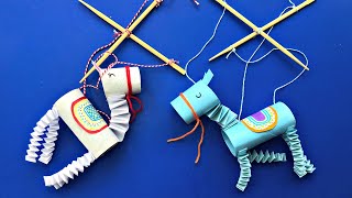 Cardboard Tube Llama Puppet