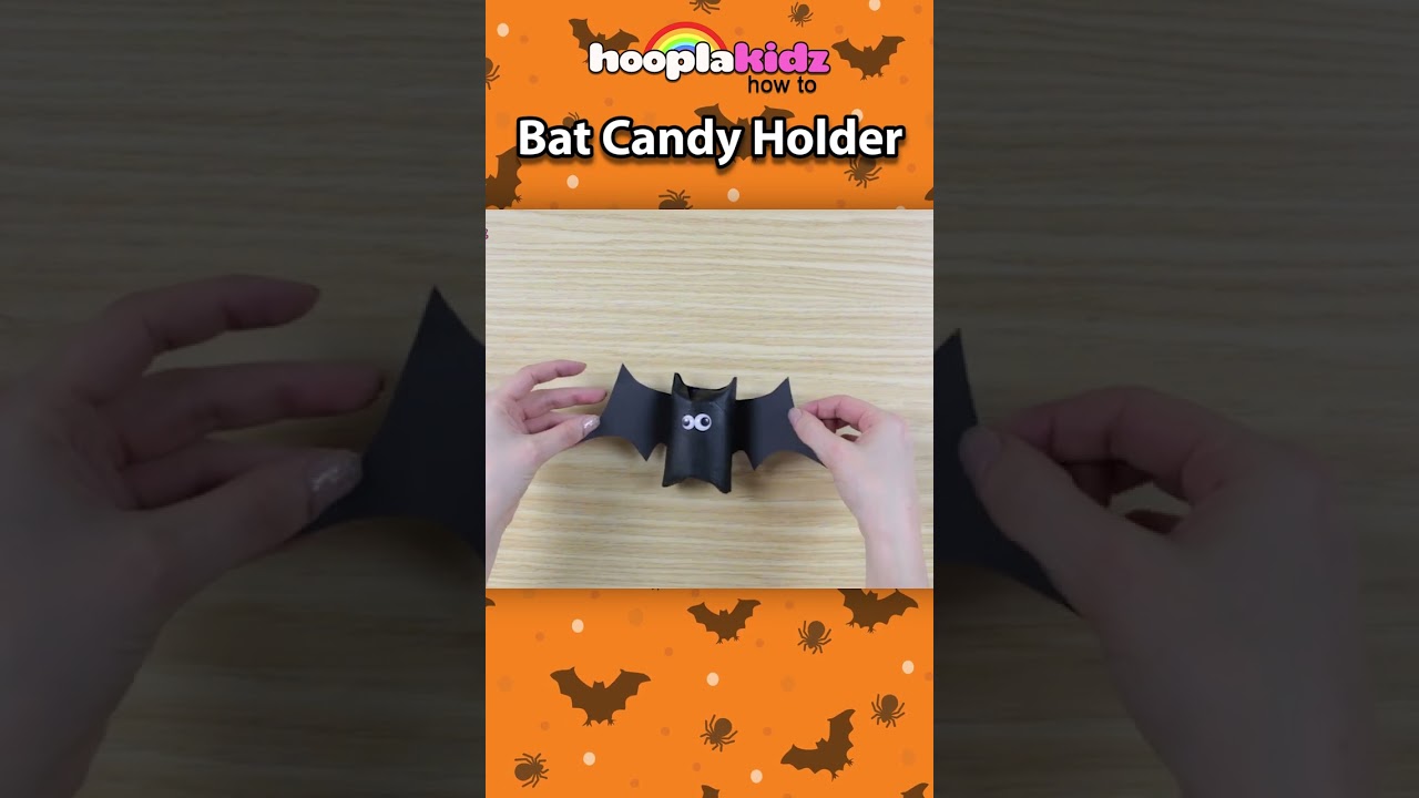 DIY- Bat Candy Holder 🦇🎃 | Craft Ideas For Kids | HooplaKidz How To #shorts