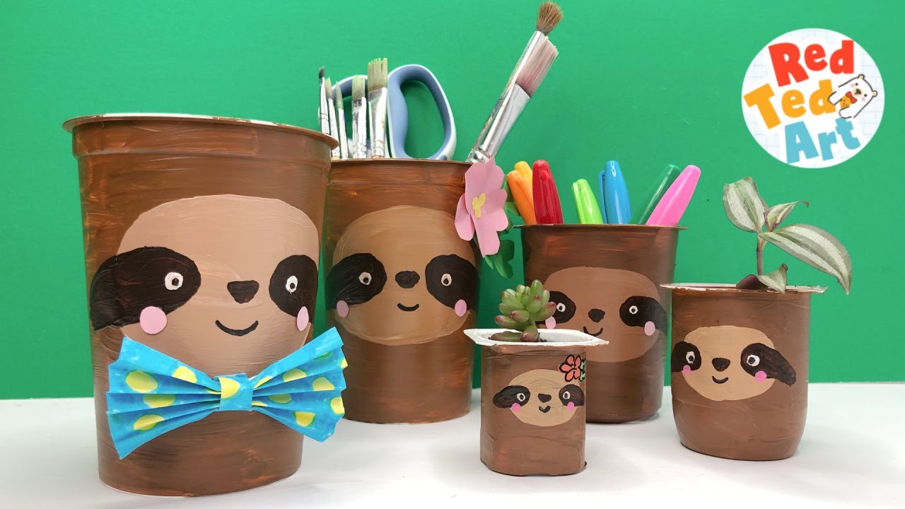 Sloths Pen pots or Plant Pots