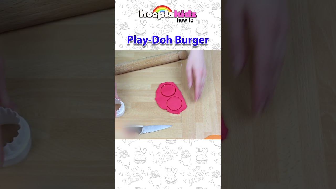 DIY Play-Doh Burger 🍔 Hooplakidz How To #shorts