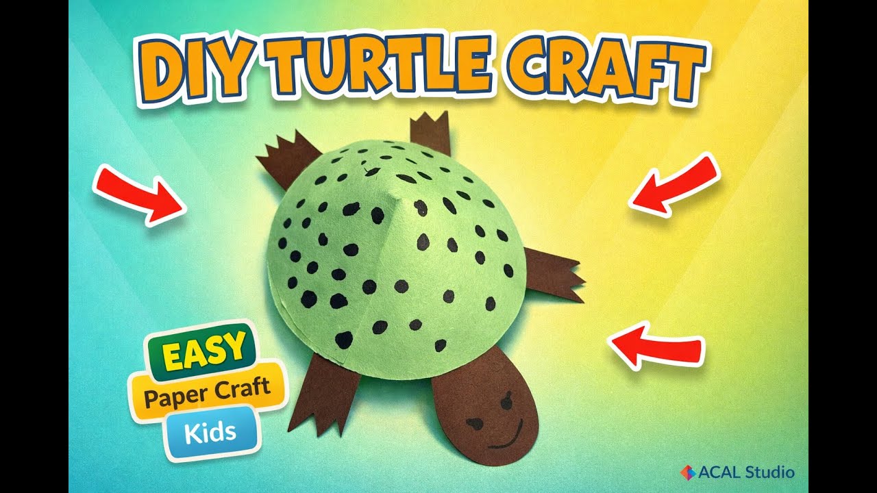 Easy Paper Turtle Craft - Simple and Fun DIY Tutorial
