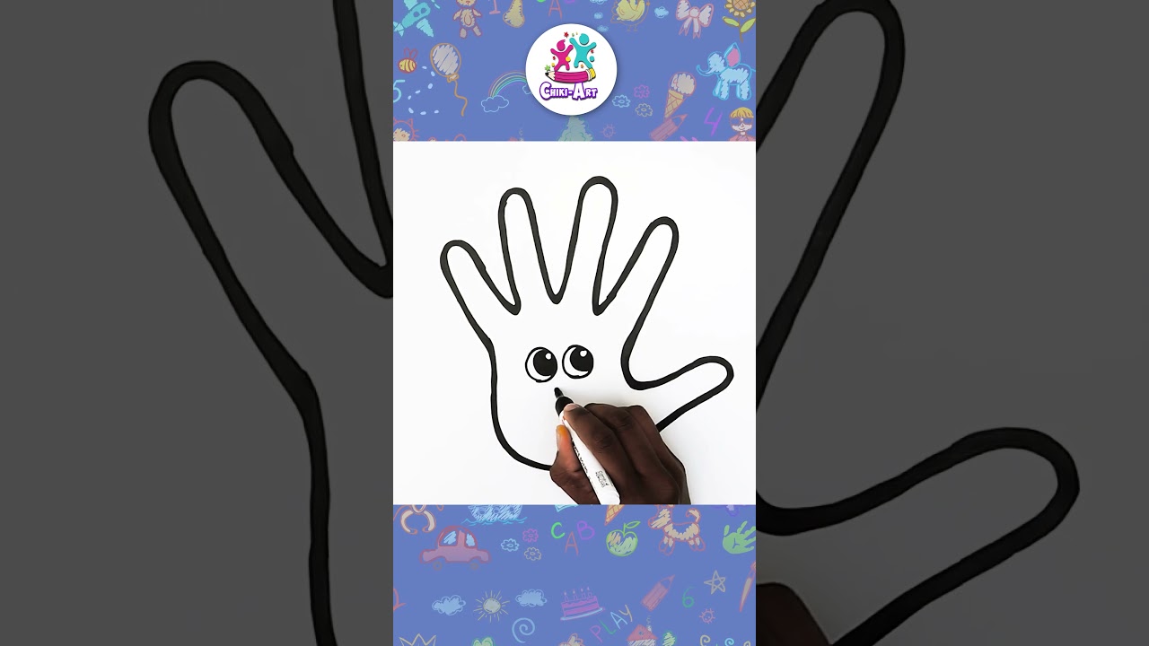 🌈How To Draw A Hand🖐️ | Step By Step Drawing #shorts #chikiart #hooplakidzhowto