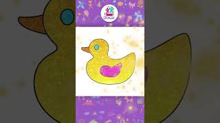 Draw A Duck In Just Few Steps🍭🎨 #shorts #drawing #coloring #chikiart #hooplakidzhowto
