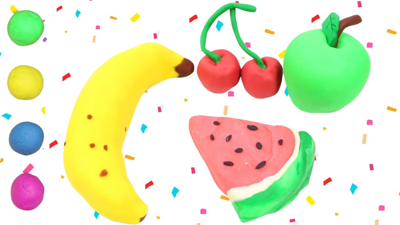 DIY- How To Make Play Doh Fruits 🍎 🍒🍇 | Clay Art For Kids | HooplaKidz How To