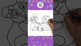 15 Second Panda Drawing Challenge🐼 #shorts #drawing