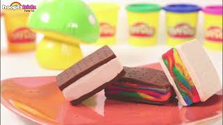 DIY- Clay Ice Cream Sandwich🍦Clay Art For Kids | HooplaKidz How To