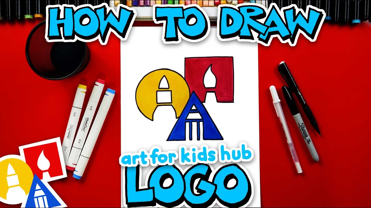 How To Draw the Art For Kids Hub Logo - Drawing Tutorial