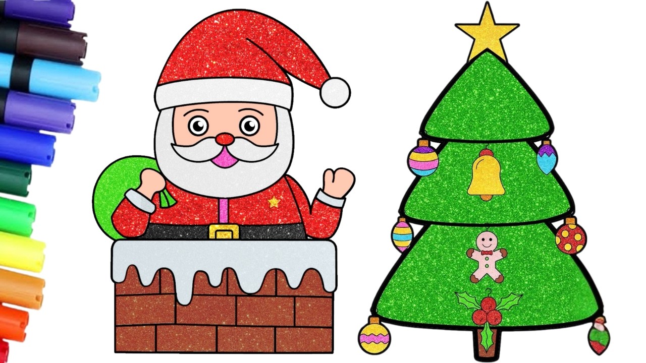 How to Draw Santa Claus And More🎅 Easy Drawings For Beginners |  HooplaKidz How To