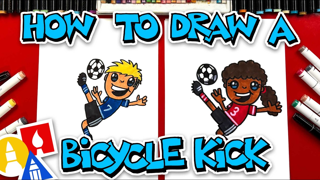 How To Draw A Soccer Player Doing A Bicycle Kick