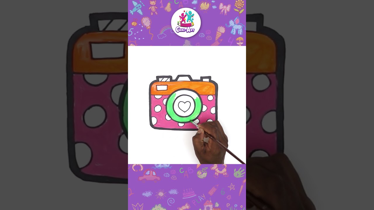 Let’s Draw a CAMERA 📷 #shorts #drawing #coloring #hooplakidzhowto