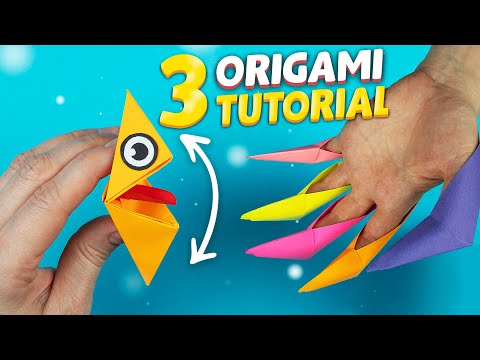 3 DIY Paper Craft Ideas - Easy Origami Tutorial for Beginners